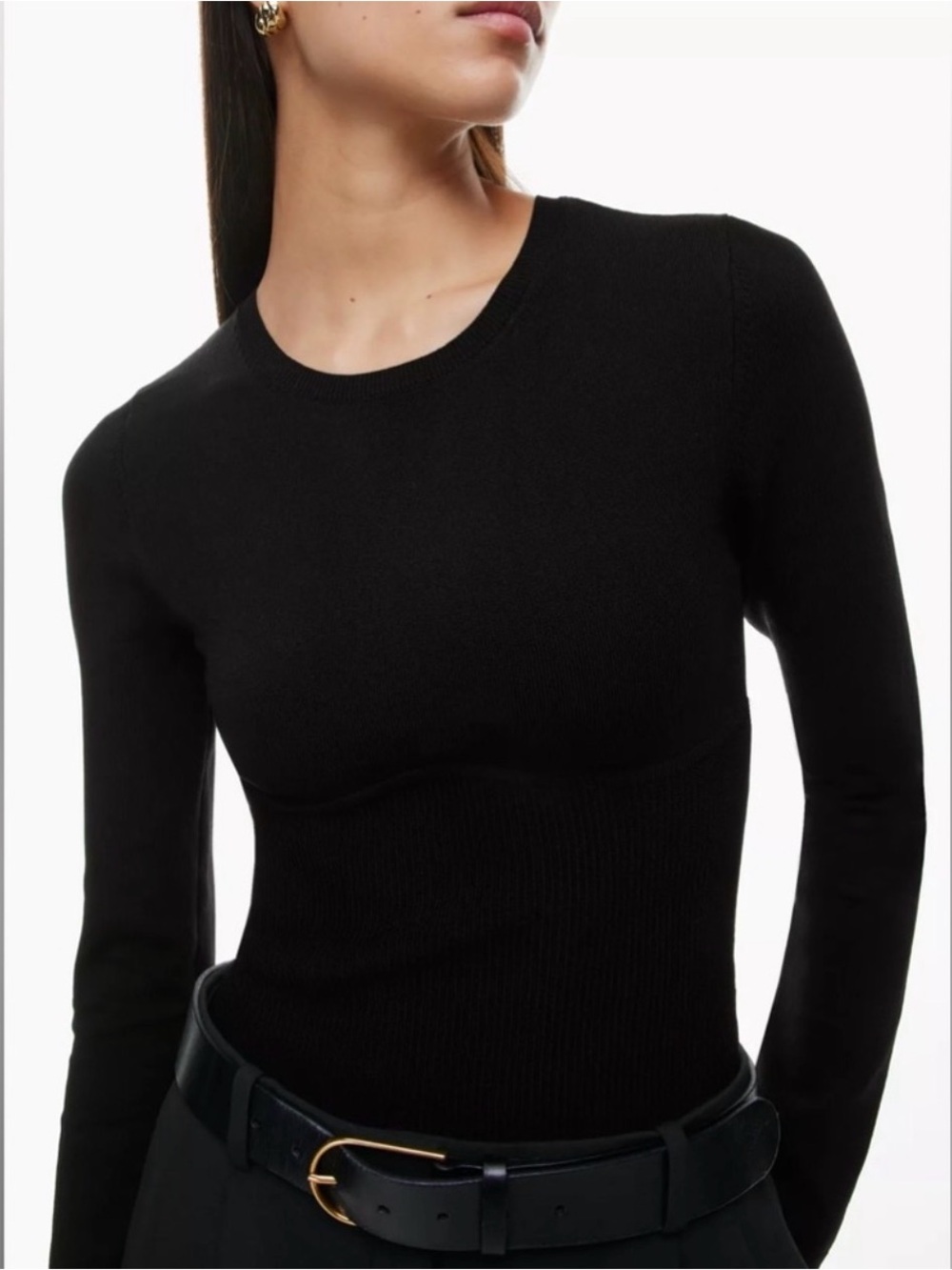 Aritzia Babaton Sculpt Knit Empire Longsleeve